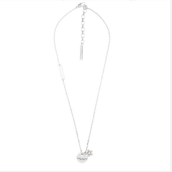 Marc Jacobs MJ Coin Crystal Pendant  Silver-Tone - Picture 3 of 4